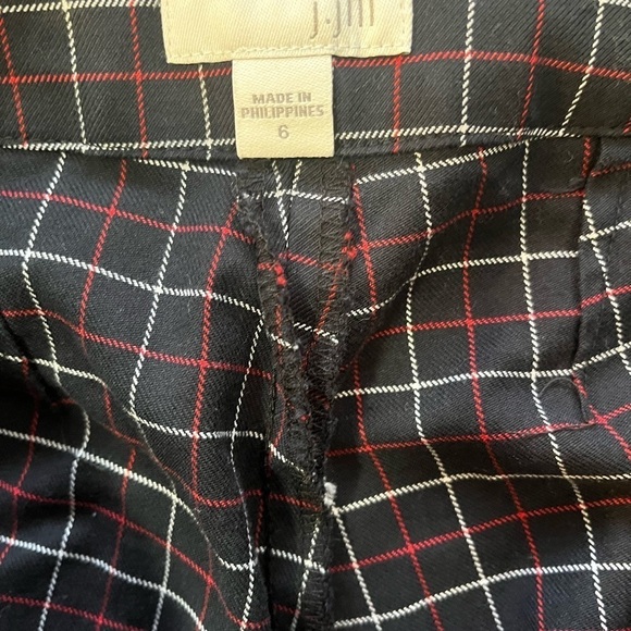 J Jill Womens Navy Blue Ted Plaid Ankle Pants Stretchy size 6 - Picture 12 of 13